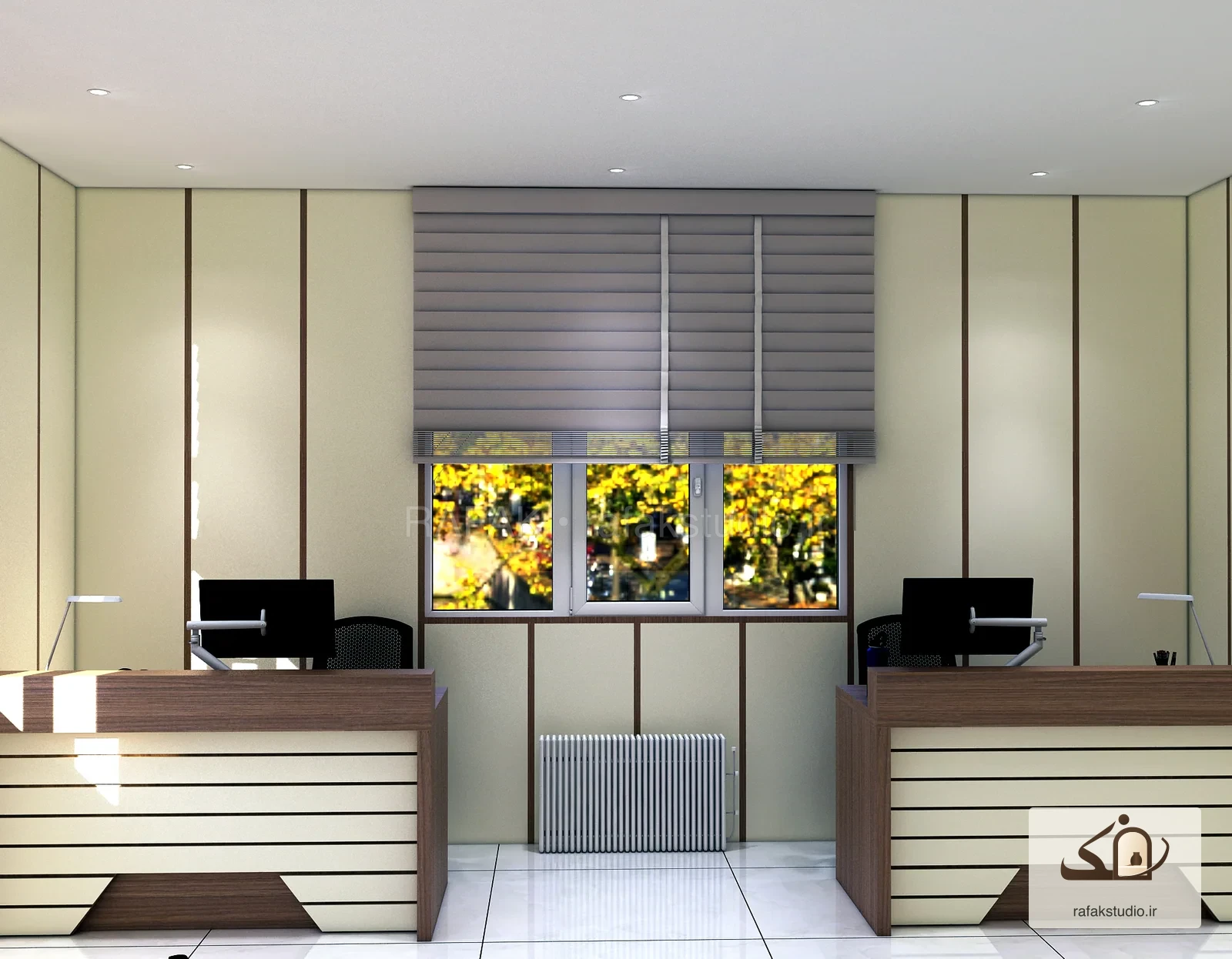 Fire station office, Kashan — design output