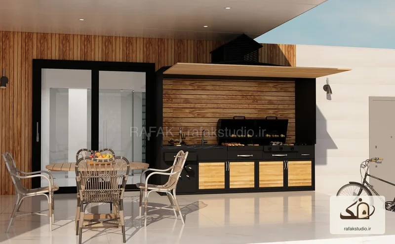 فضای باربیکیو در مشهد — خروجی طراحی ۱