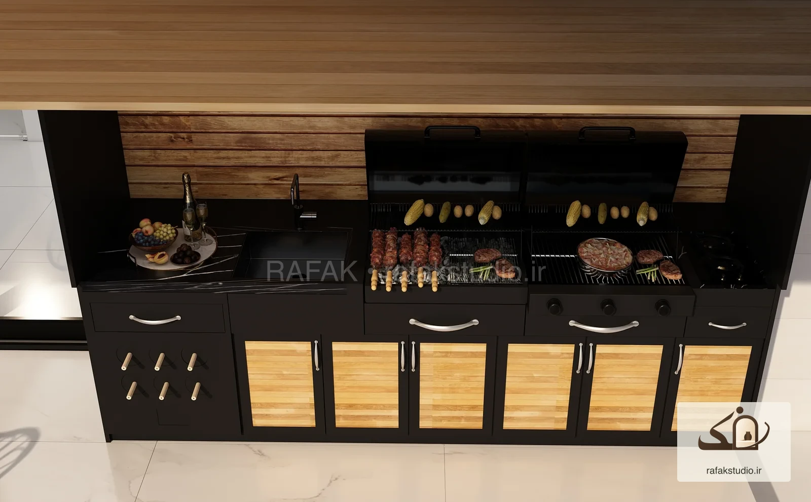 فضای باربیکیو در مشهد — خروجی طراحی ۲